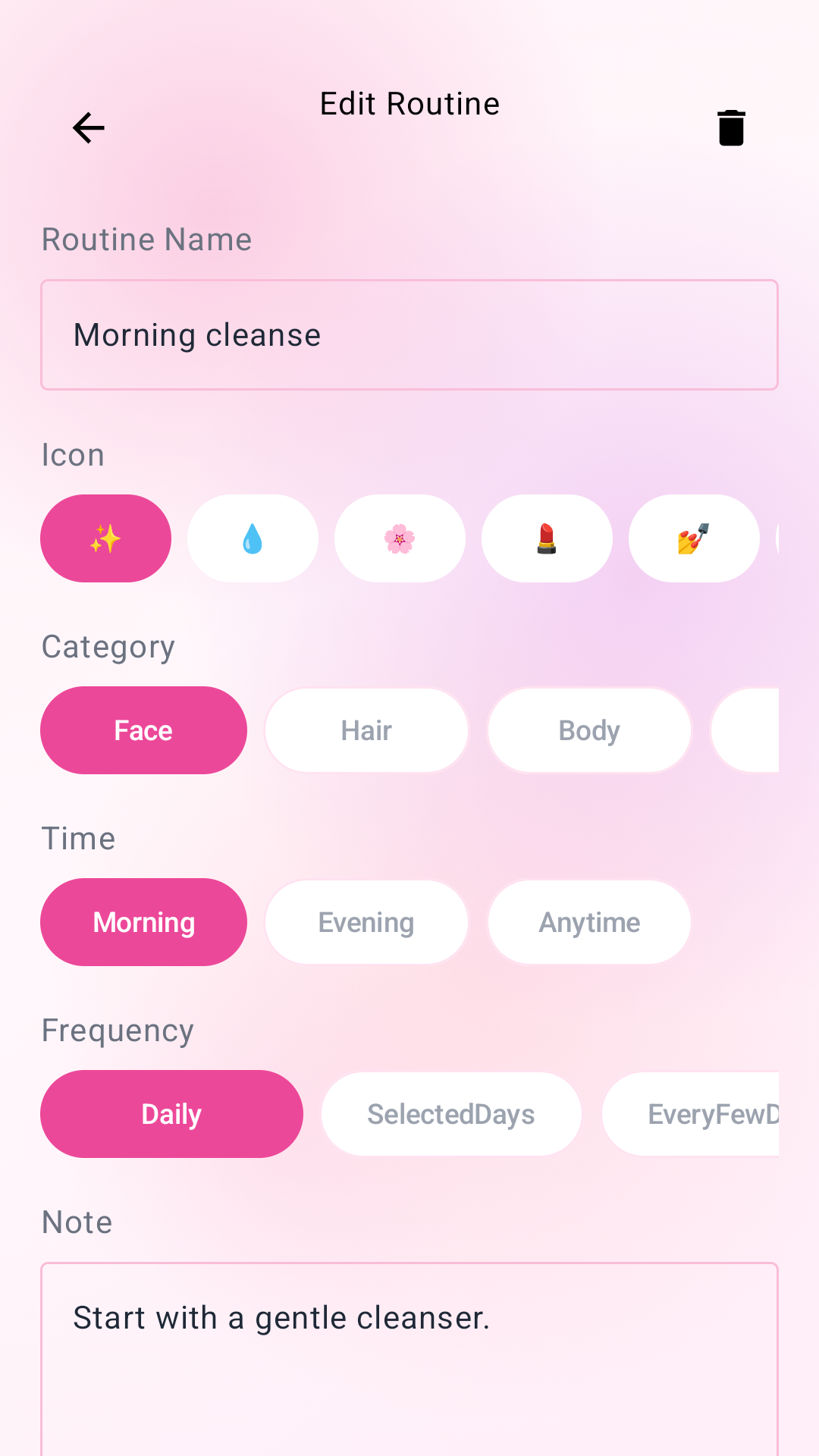 Radiant Routine routine editor